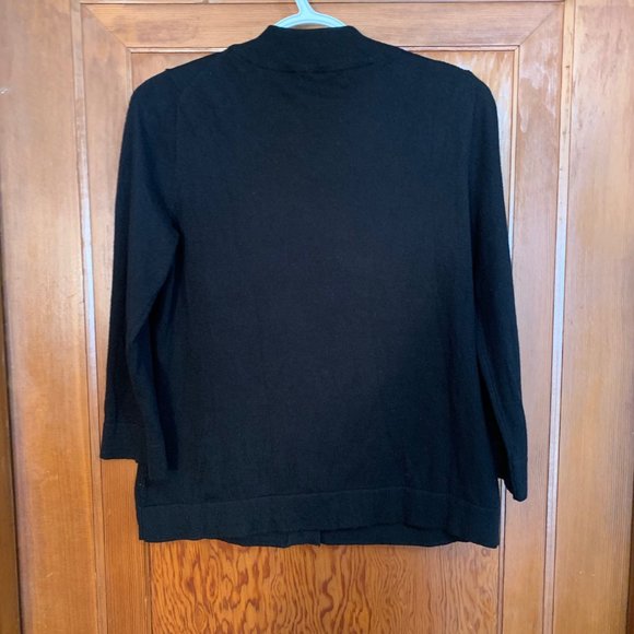Banana Republic Cotton Blend Button Black Cardigan Size M - Picture 11 of 14